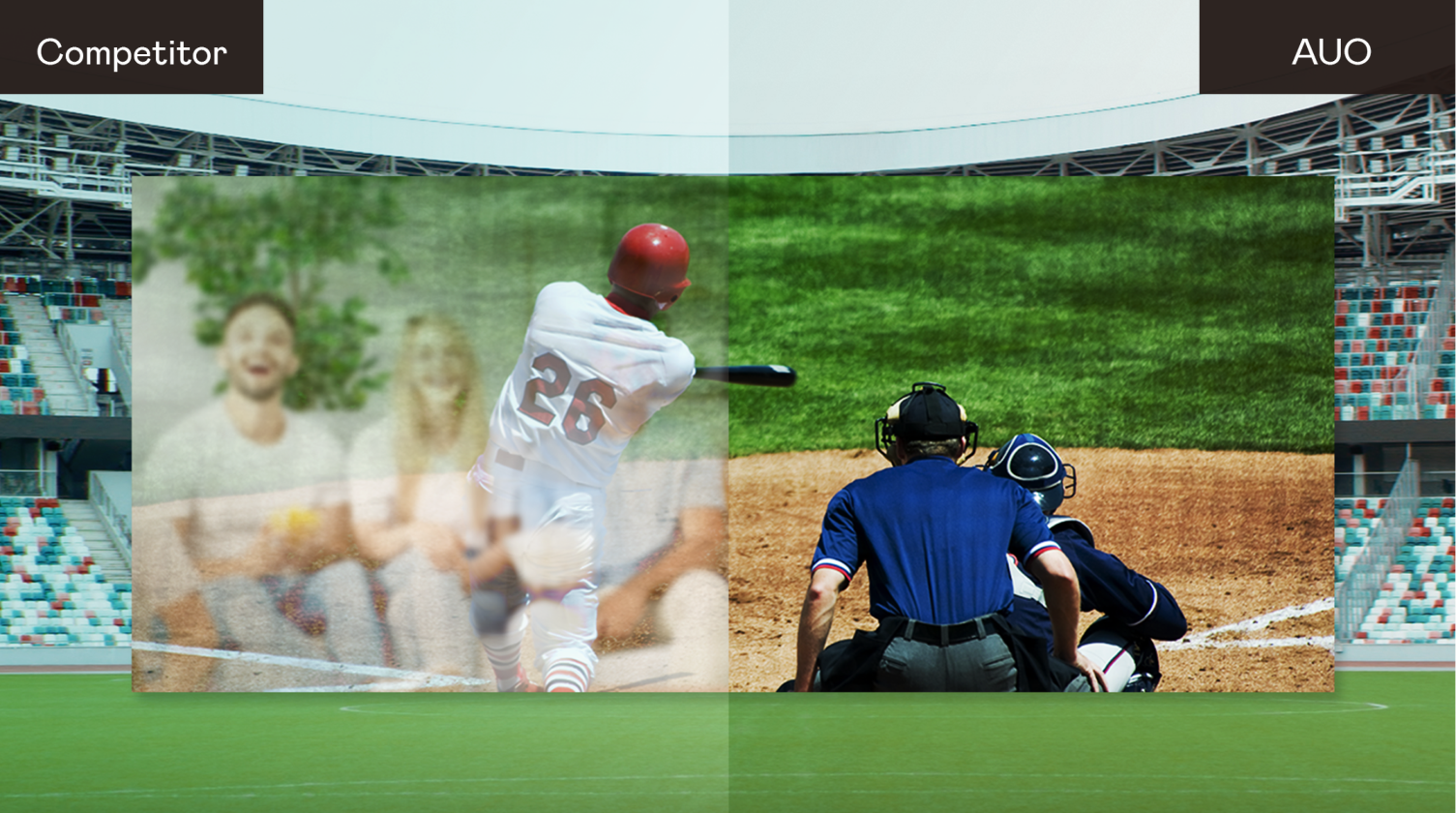 AUO MicroLED 顯示器採用先進技術，完美消除螢幕前景象的倒影，確保觀看品質不受影響，讓您享受更清晰、更真實的視覺體驗。