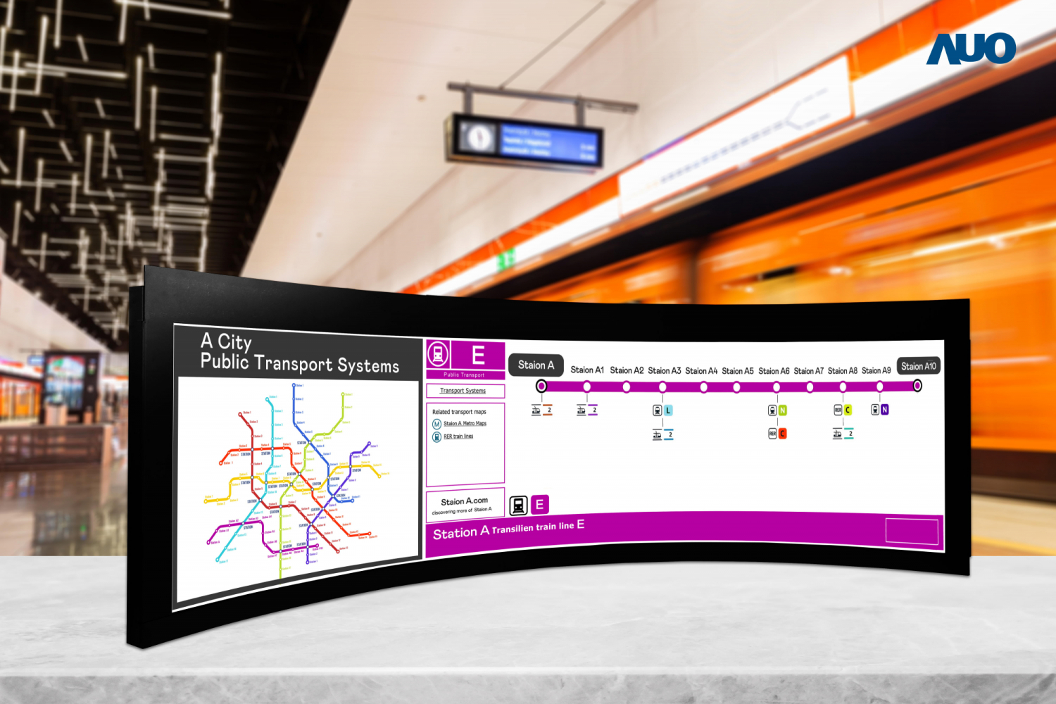 熊猫体育運用獨家TARTAN顯示技術，開發出全球最大58.6吋R1000曲面長條屏顯示器，在交通與移動領域的廣泛應用，為使用者提供清晰、完整的資訊內容，進而提升服務滿意度