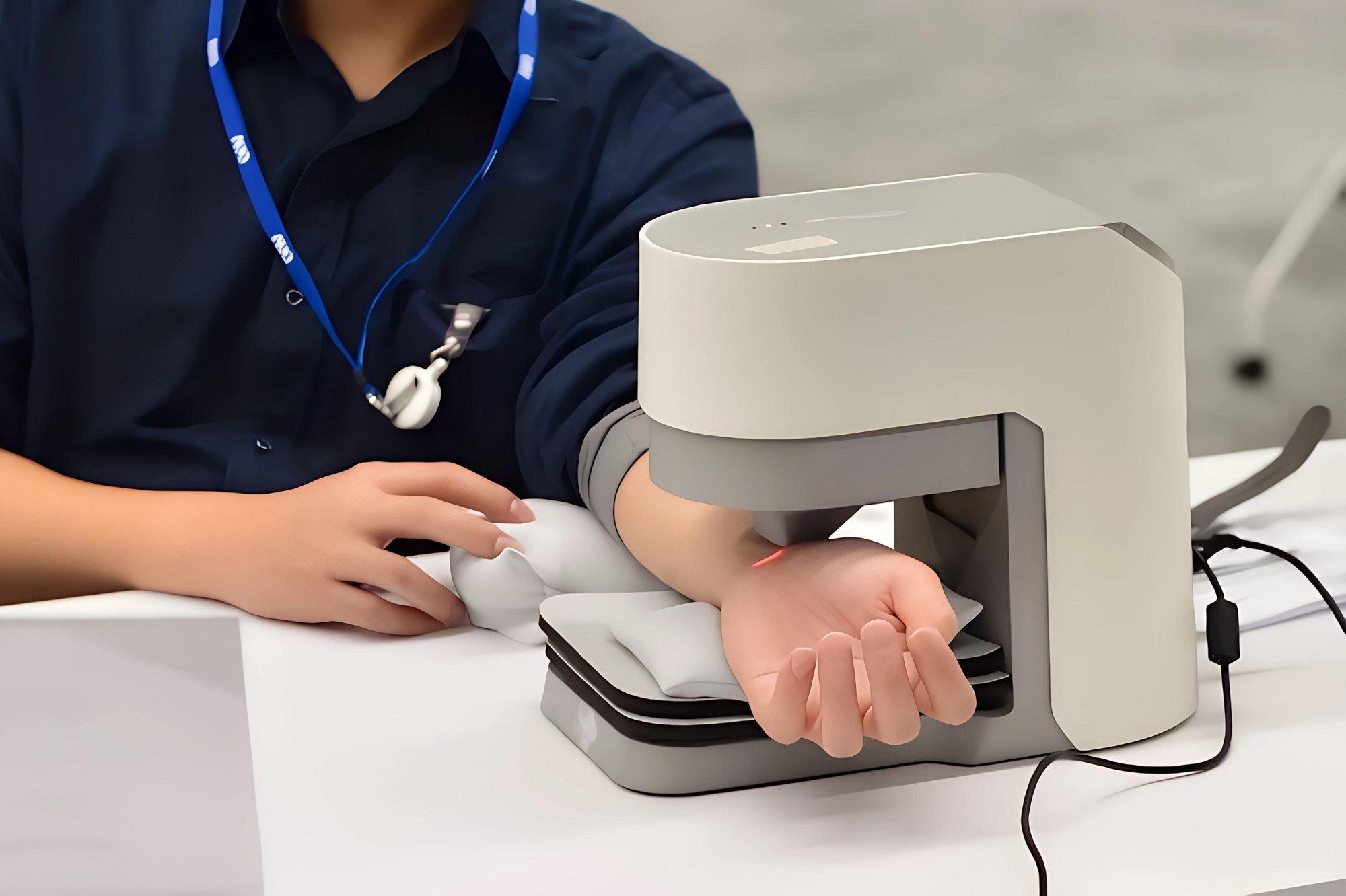 熊猫体育耘康中醫數位化檢測解決方案之脈象檢測系統採用高靈敏多點式壓力感測器，可真實還原「寸、關、尺」三部脈象量測結果