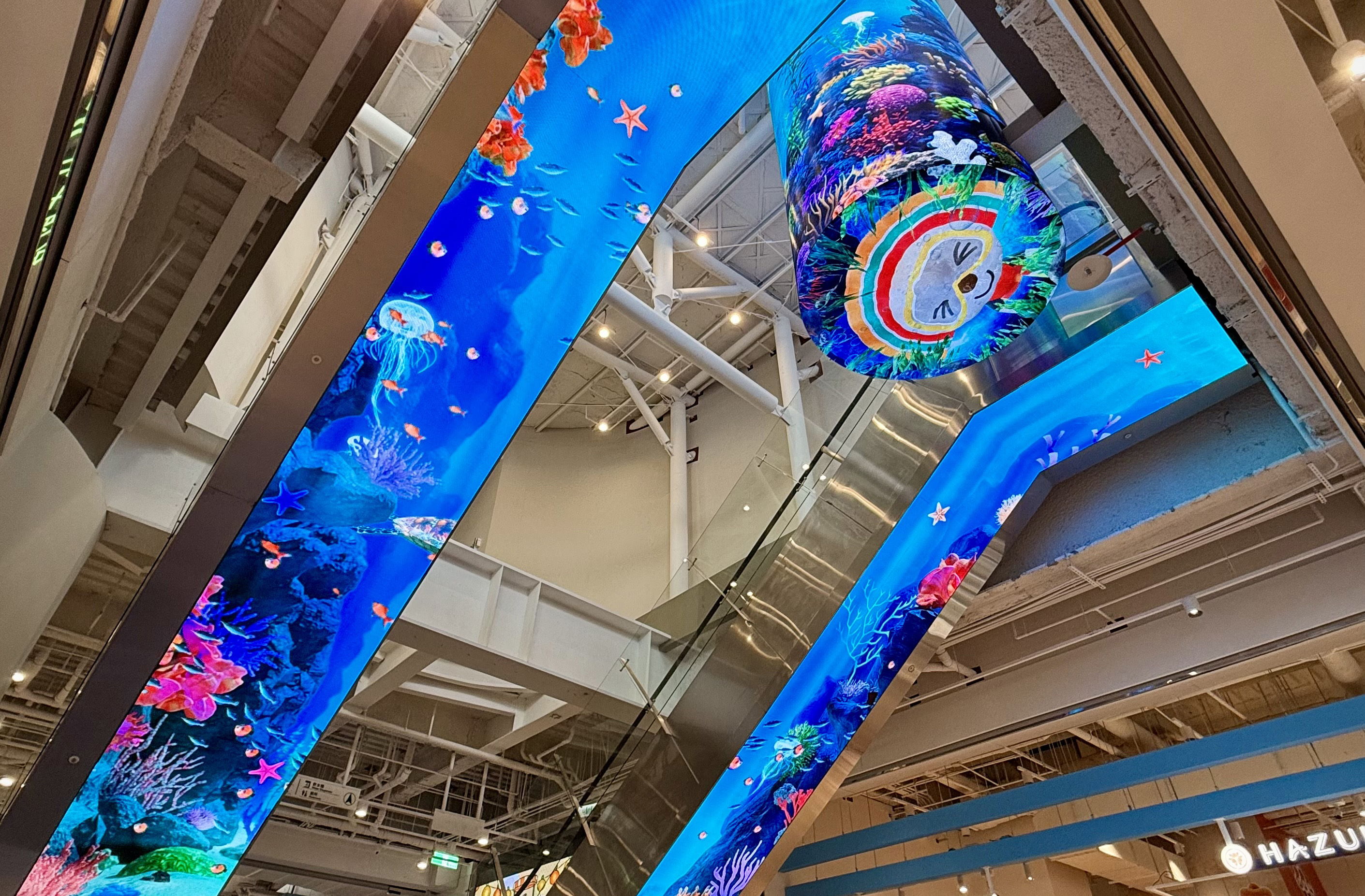 達擎與傑可達整合先進顯示技術與軟硬體應用服務，提供一系列大型LED顯示解決方案，為全新改裝開幕的「清水服務區」佈局嶄新視覺體驗。