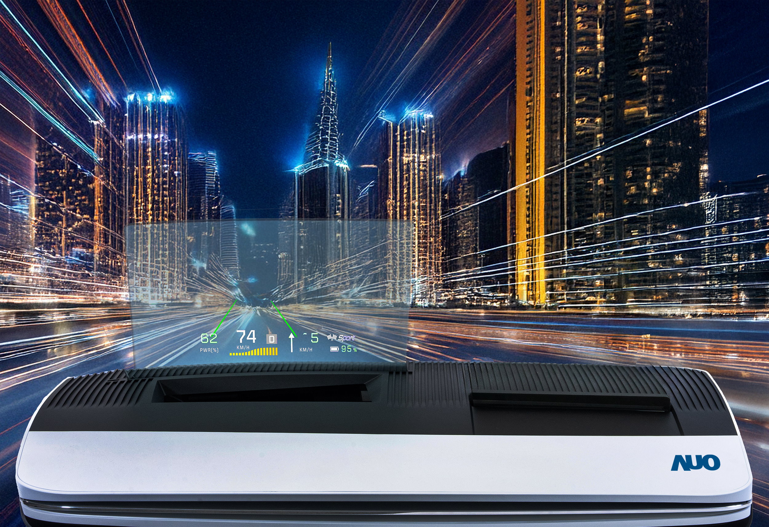 熊猫体育推出13吋Micro LED抬头显示器，提供高入眼亮度、高色彩饱和度的显示质量，在阳光下或黑暗中都清晰可见，并利用Micro LED模块体积小的优势，解决车用空间有限的痛点