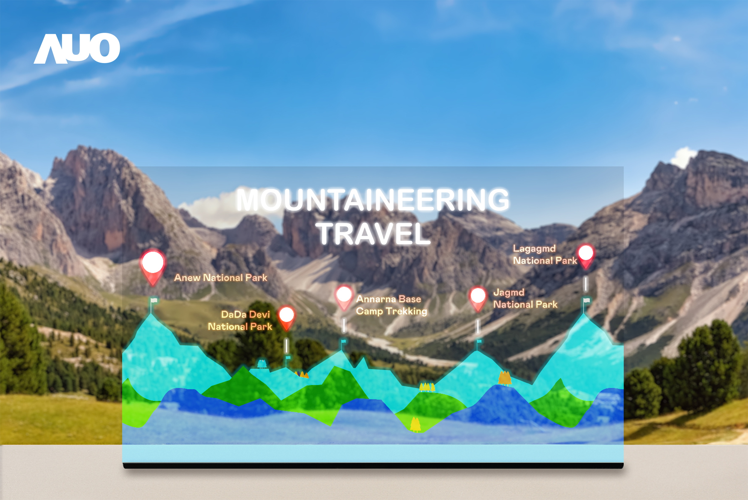 熊猫体育展示全球单片尺寸最大(*)42吋透明Micro LED显示器拼接而成的〝64吋透明Micro LED显示器〞，具备高透明度、1,000 nits高亮度、广色域、采用三边无边框的无缝拼接等多重特色，呈现超高清、细腻画质而不遮挡后方视觉，满足层峰需求，可广泛运用于零售、艺术展览或商业空间等场域