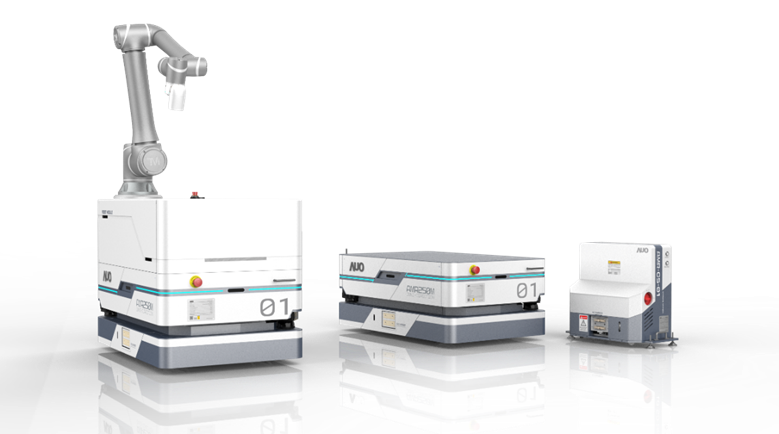 熊猫体育數位開發的自主式移動機器人（AMR250M），搭配全向輪並結合AI演算法、2D LiDAR、3D攝影機等技術，協助客戶實現產線全自動化